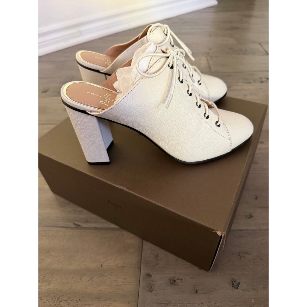 New linea Paola sylvie L ivory tumbled Lea heels sz 9 - Picture 4 of 6